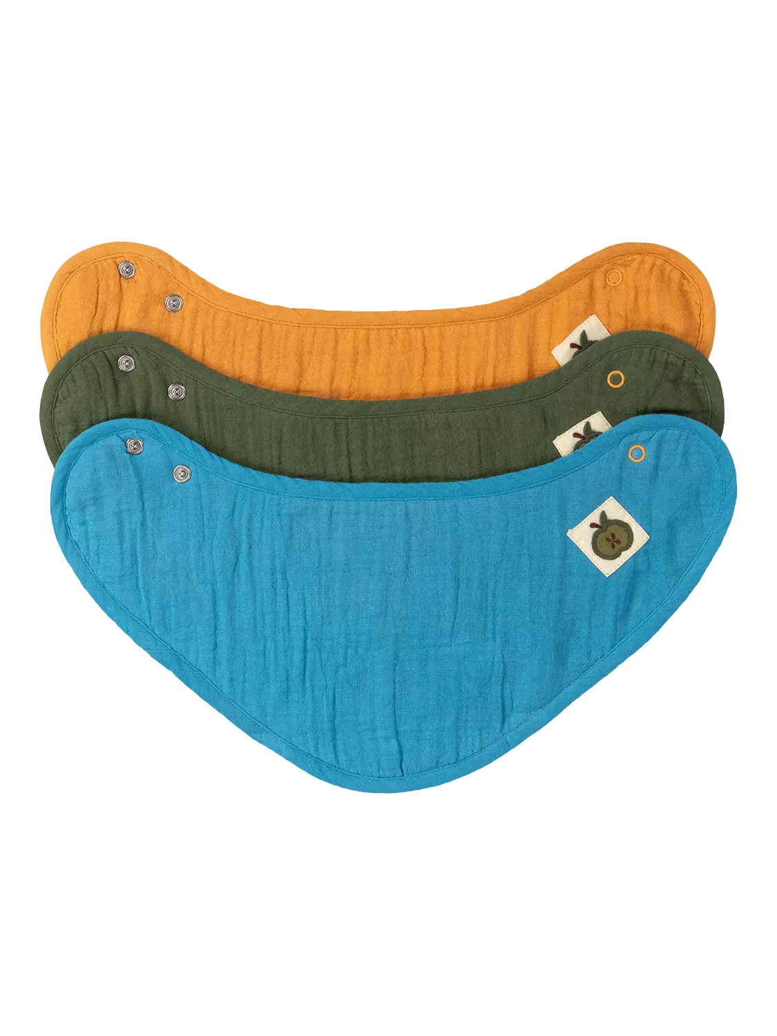 Little Green Radicals baby cotton bib set pack of 3 multi, UK version