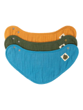 Little Green Radicals baby cotton bib set pack of 3 multi, UK version