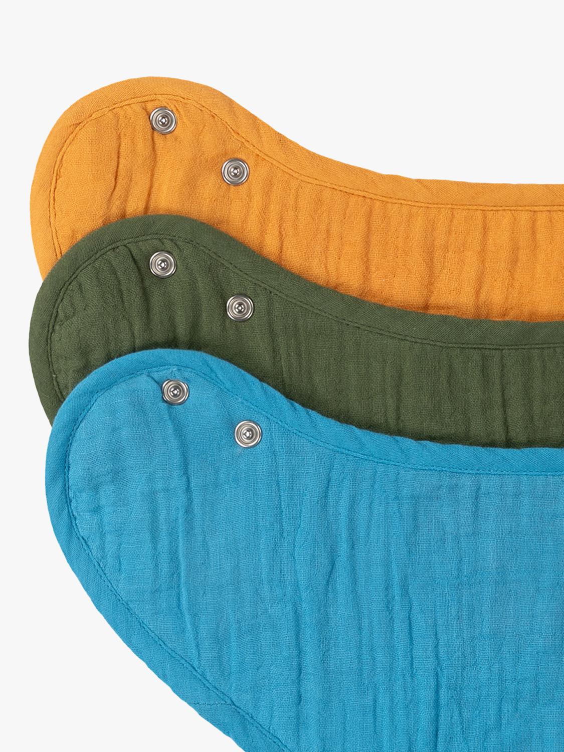 Little Green Radicals baby cotton bib set pack of 3 multi, UK version