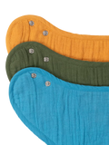 Little Green Radicals baby cotton bib set pack of 3 multi, UK version