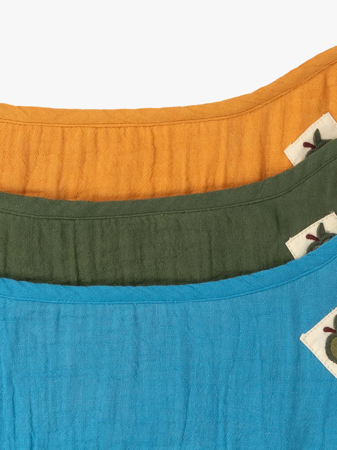 Little Green Radicals baby cotton bib set pack of 3 multi, UK version