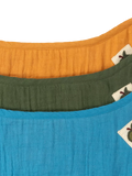 Little Green Radicals baby cotton bib set pack of 3 multi, UK version