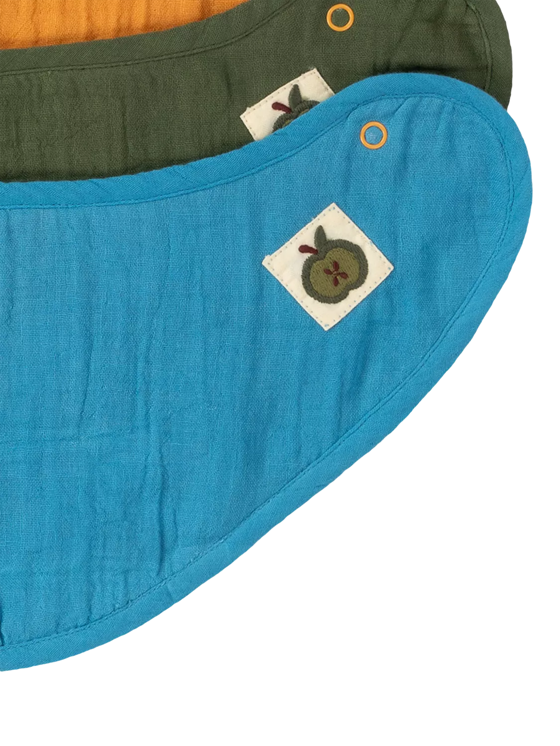 Little Green Radicals baby cotton bib set pack of 3 multi, UK version