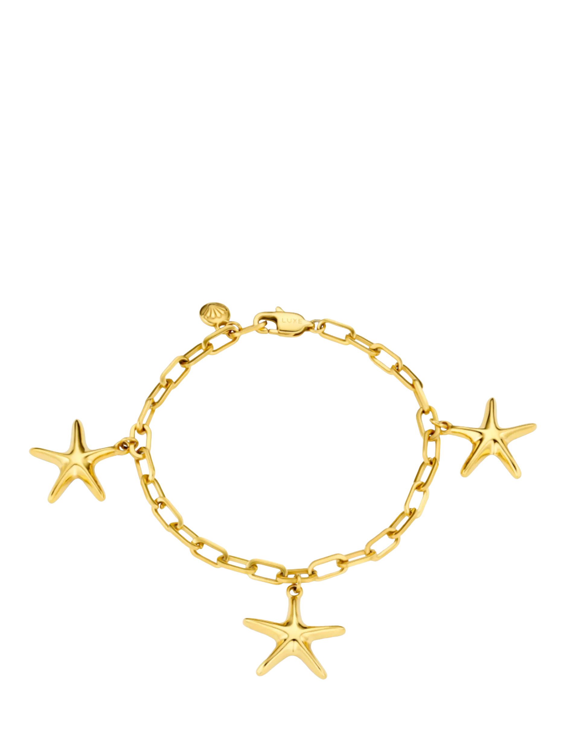 Orelia LUXE starfish charm bracelet pale gold - British product