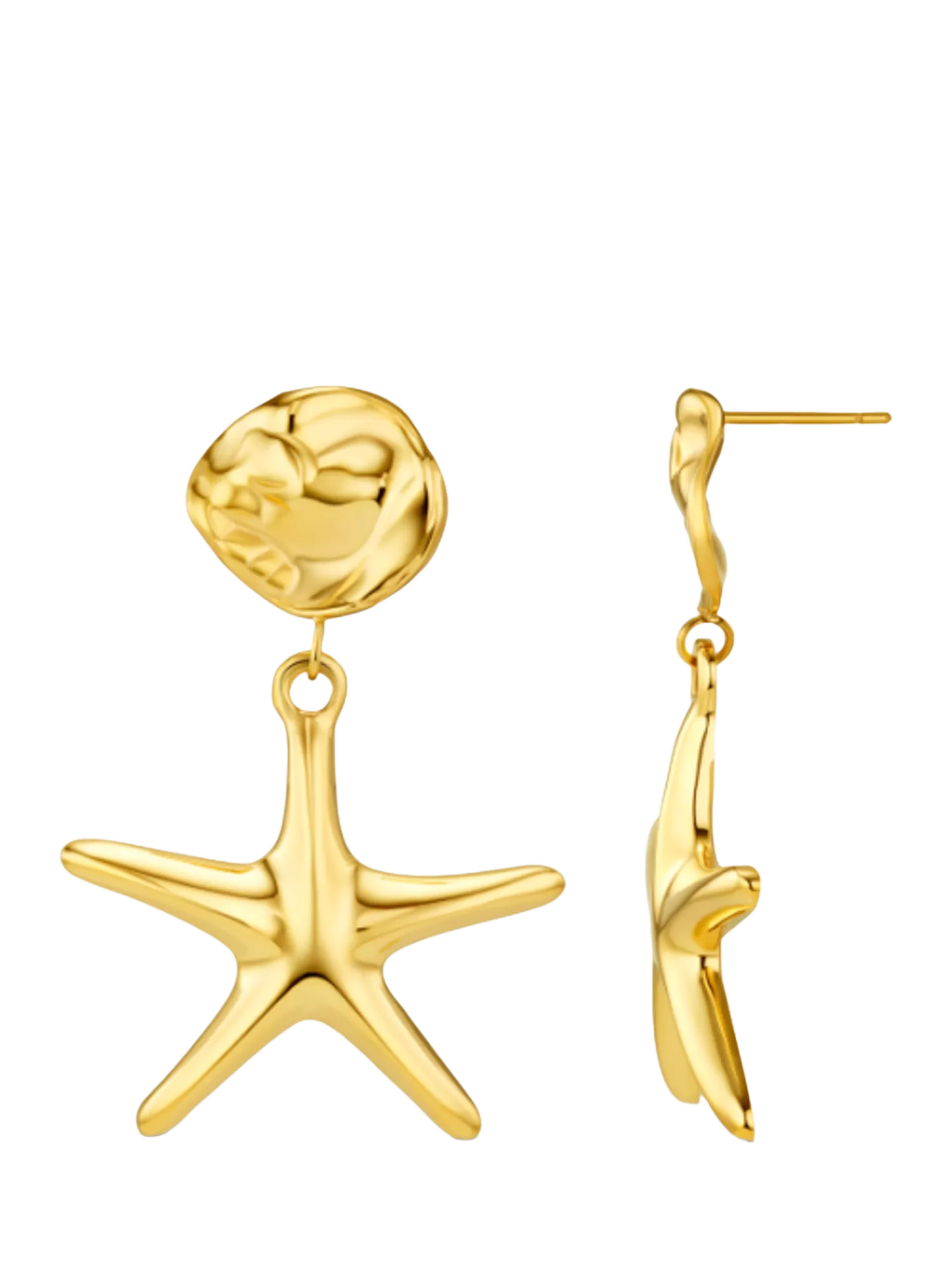 Orelia starfish drop earrings gold plated (British brand)