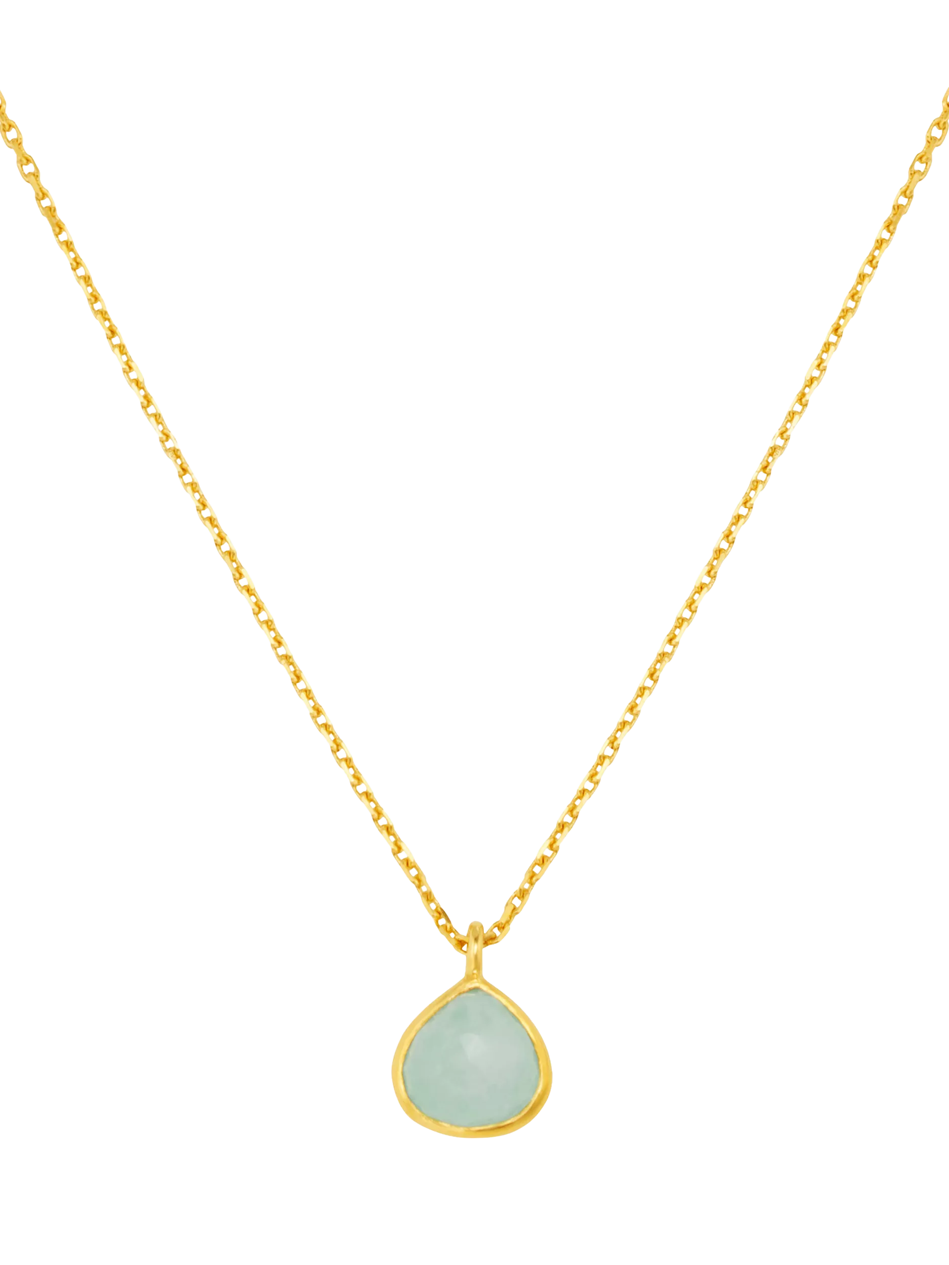 Orelia Amazonite pendant necklace 18ct gold plated - British product