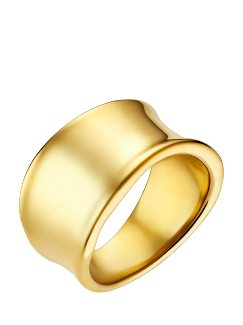 Orelia gold waterproof statement ring UK medium (British brand)