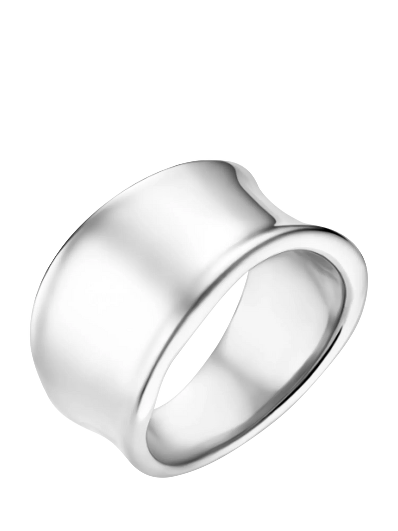 Orelia Waterproof LUXE Statement Molten Ring Gold Stainless Steel Band Ring UK Size Medium