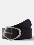Mint Velvet wide pure leather belt brown, imported from the UK