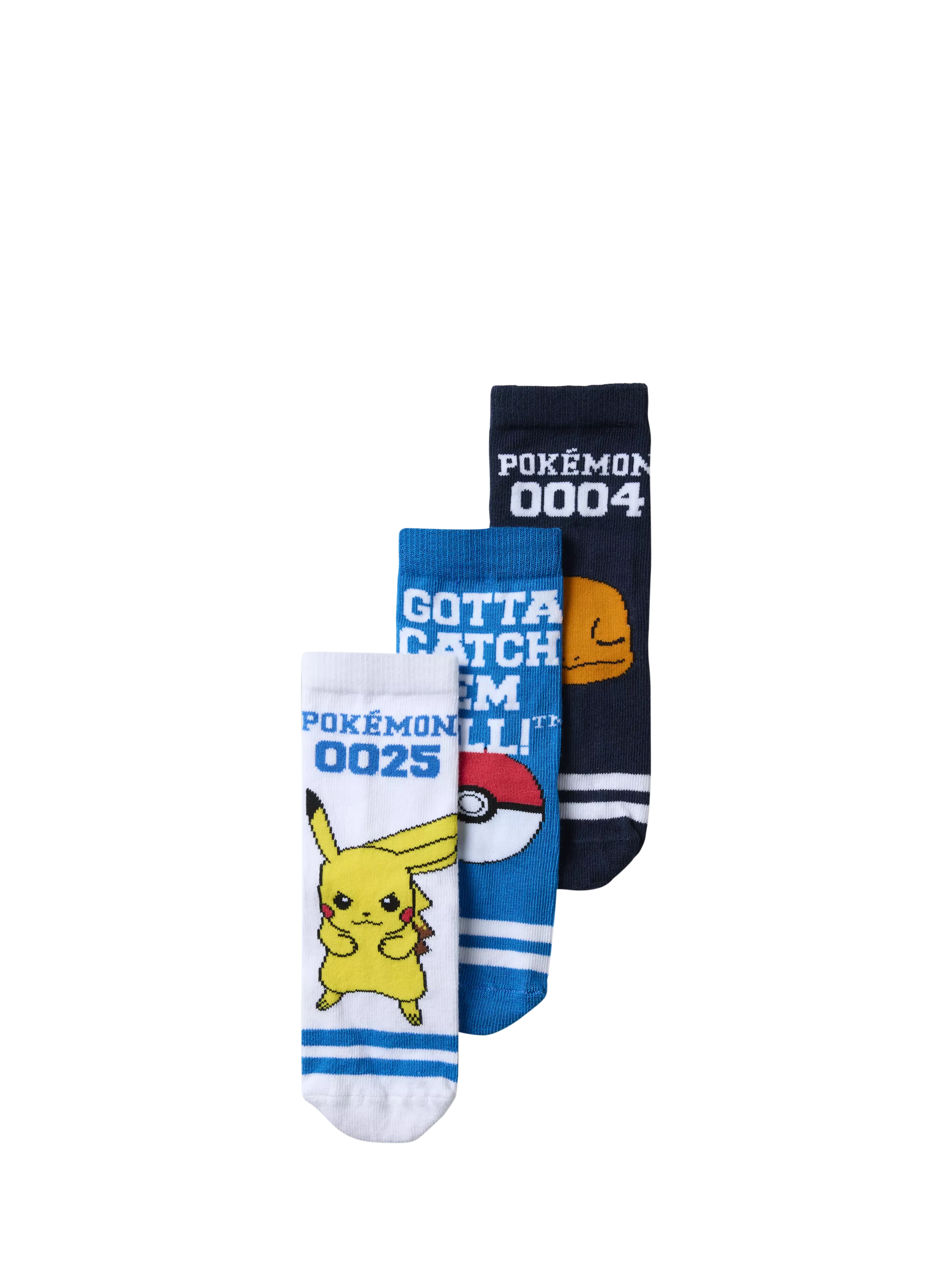 NAME IT Pokemon socks 3-pack navy white blue, UK version