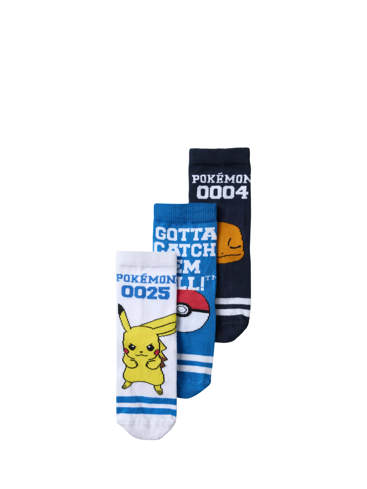 NAME IT Pokemon socks 3-pack navy white blue, UK version
