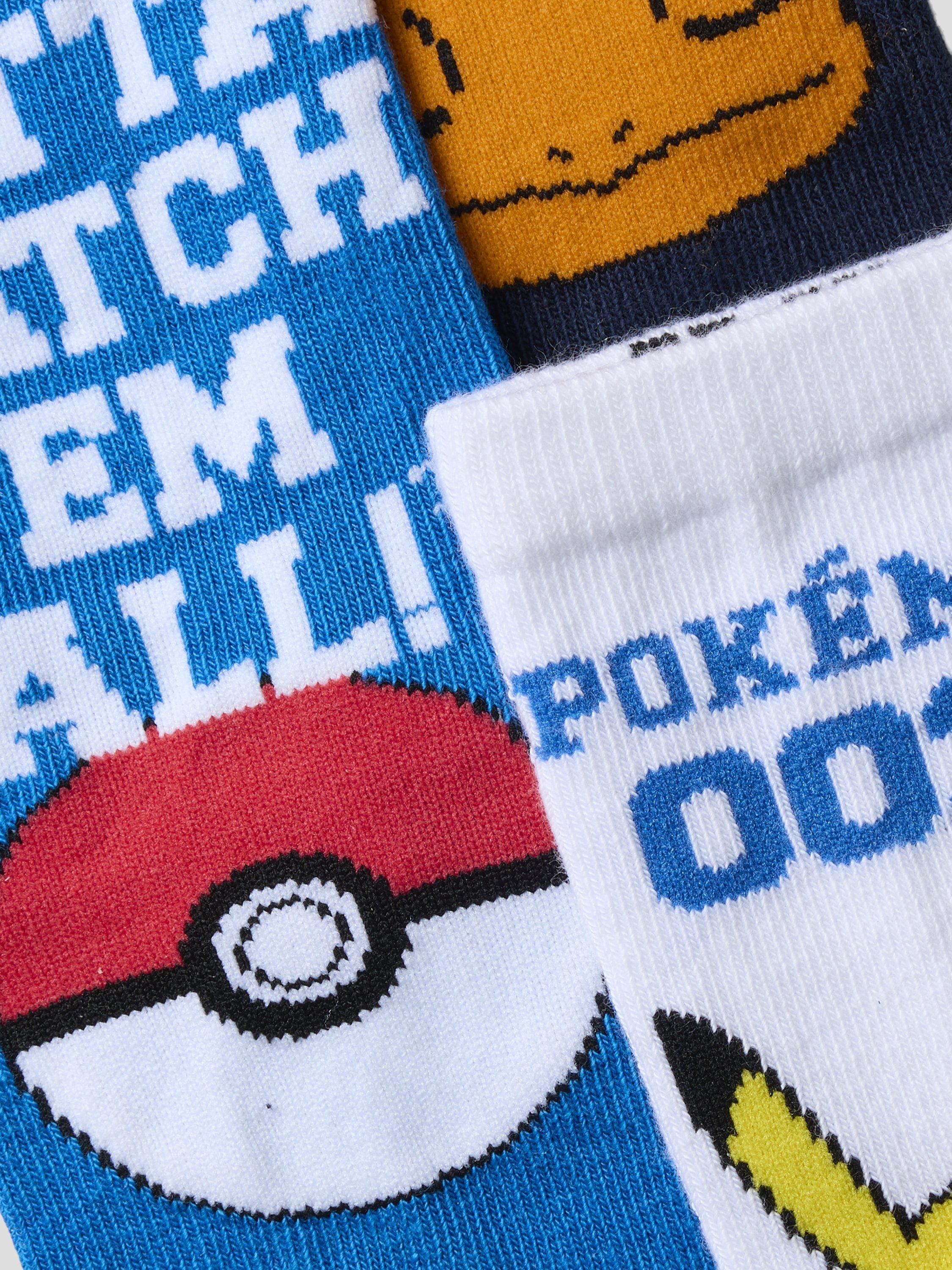 NAME IT Pokemon socks 3-pack navy white blue, UK version