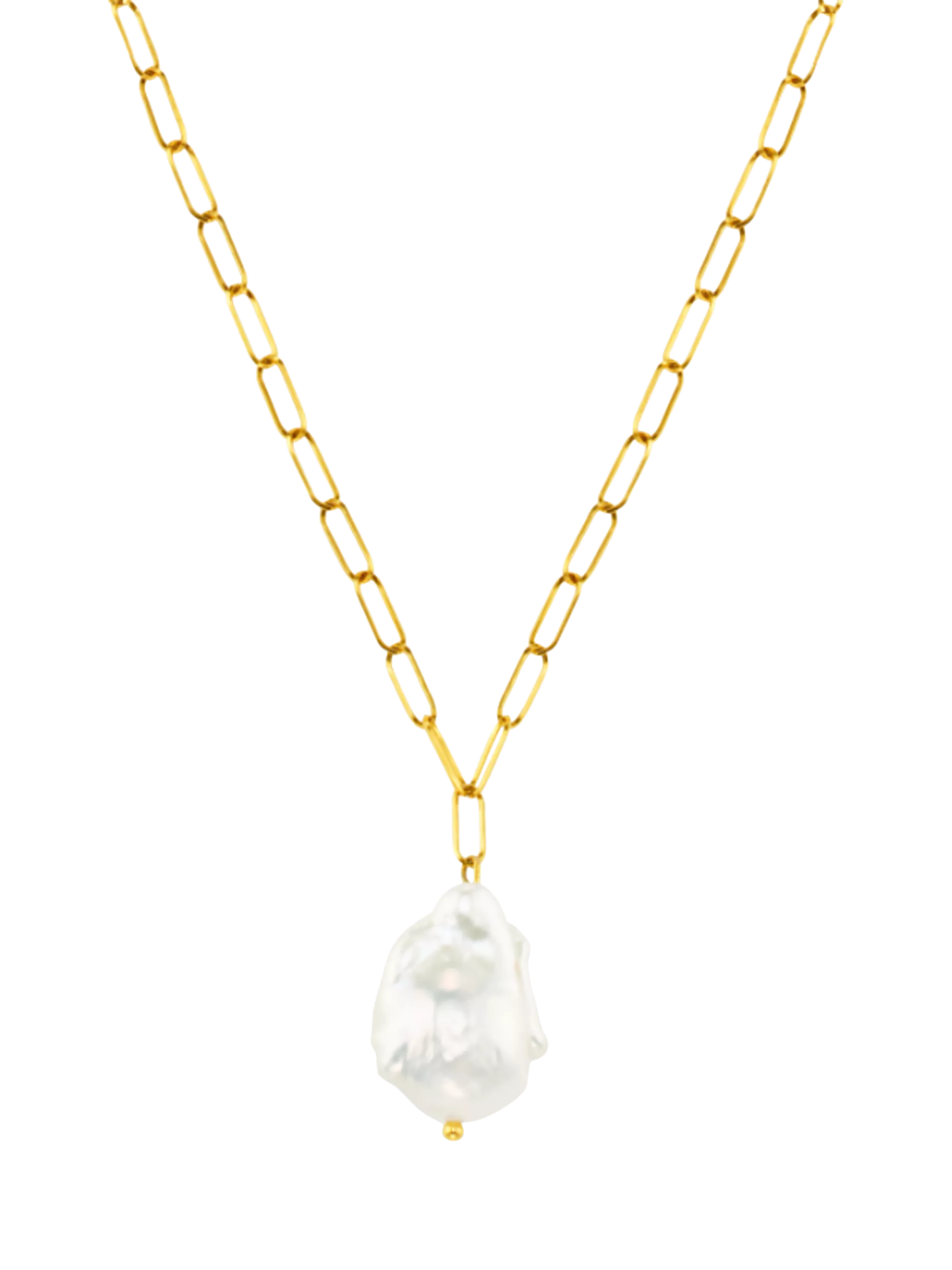Orelia gold plated pearl pendant necklace (British brand)