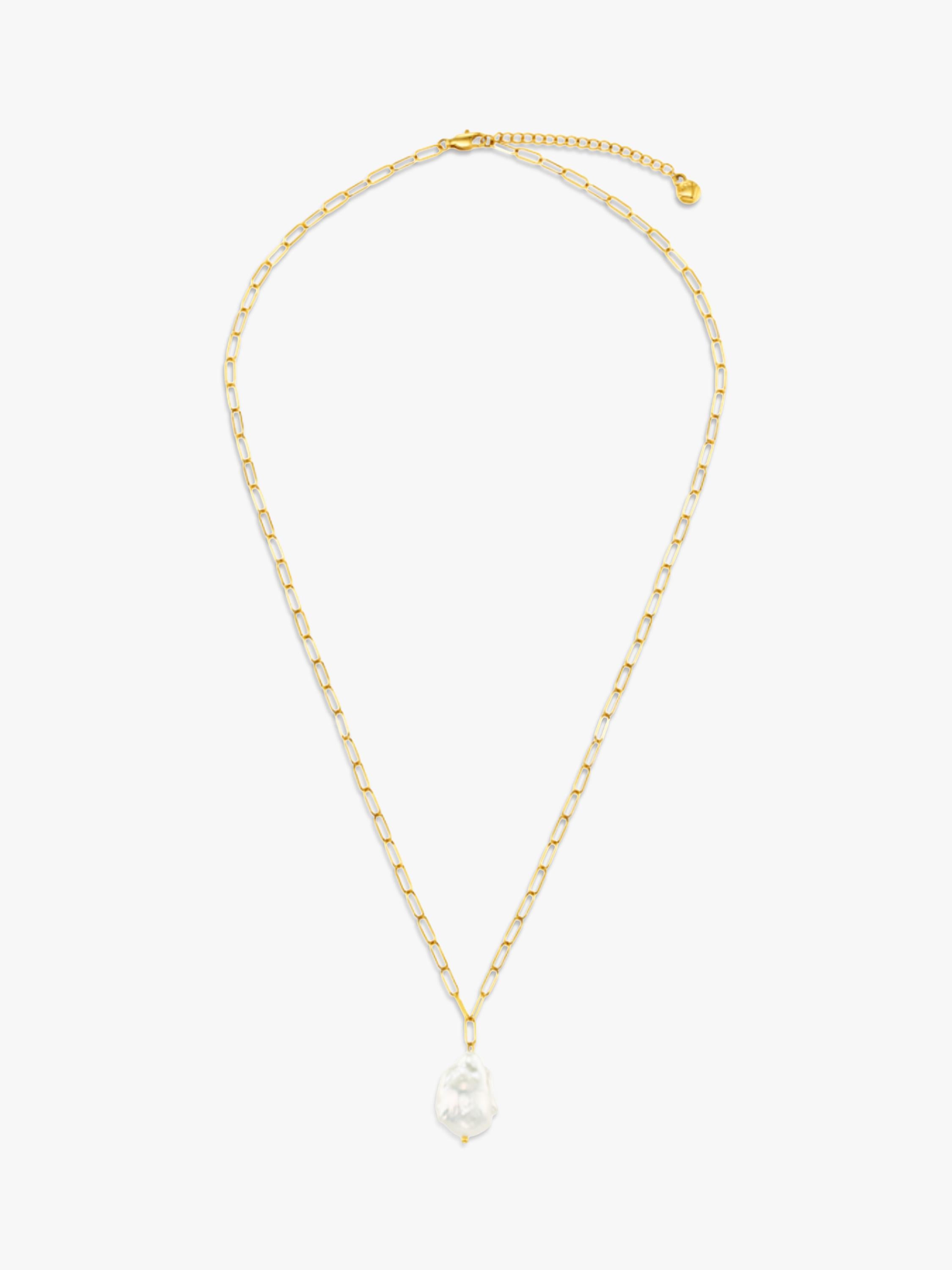 Orelia gold plated pearl pendant necklace (British brand)