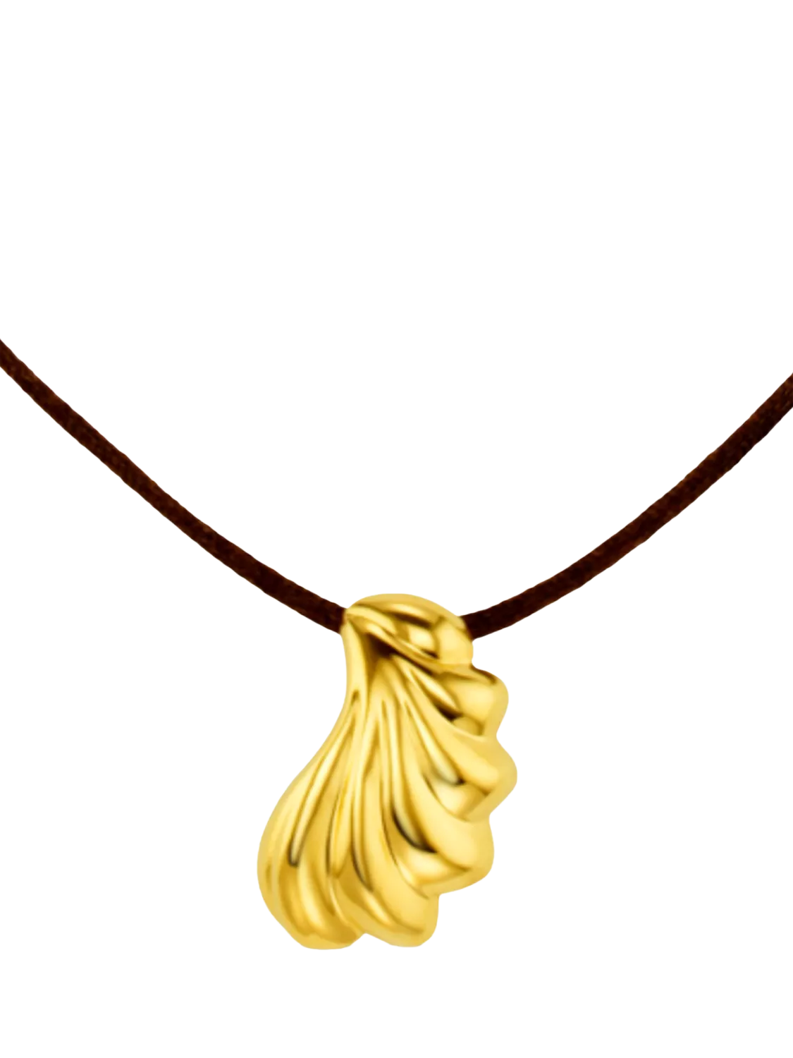 Orelia waterproof shell pendant necklace brown gold, imported from the UK