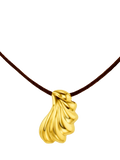 Orelia waterproof shell pendant necklace brown gold, imported from the UK