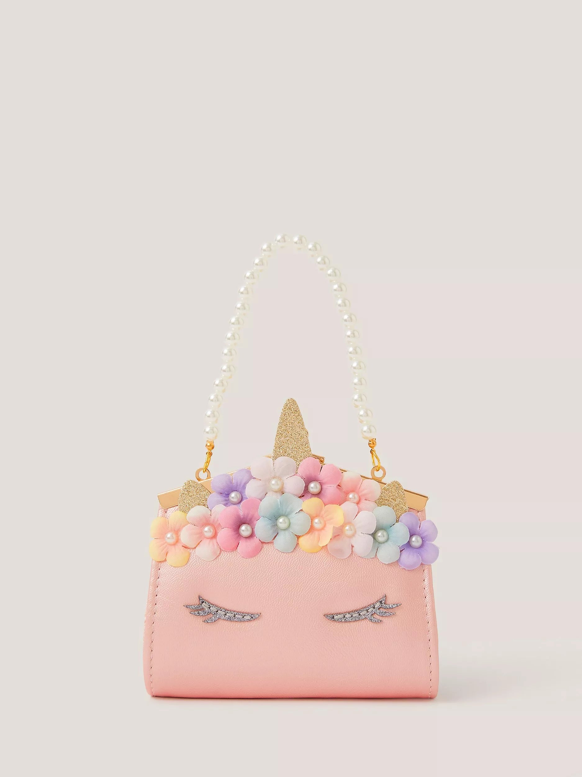 Monsoon Kids Flower Unicorn Clip Bag - British product