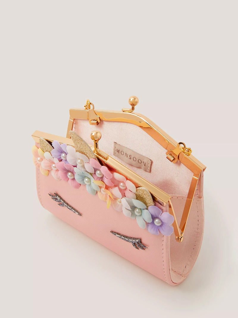 Monsoon Kids Flower Unicorn Clip Bag - British product