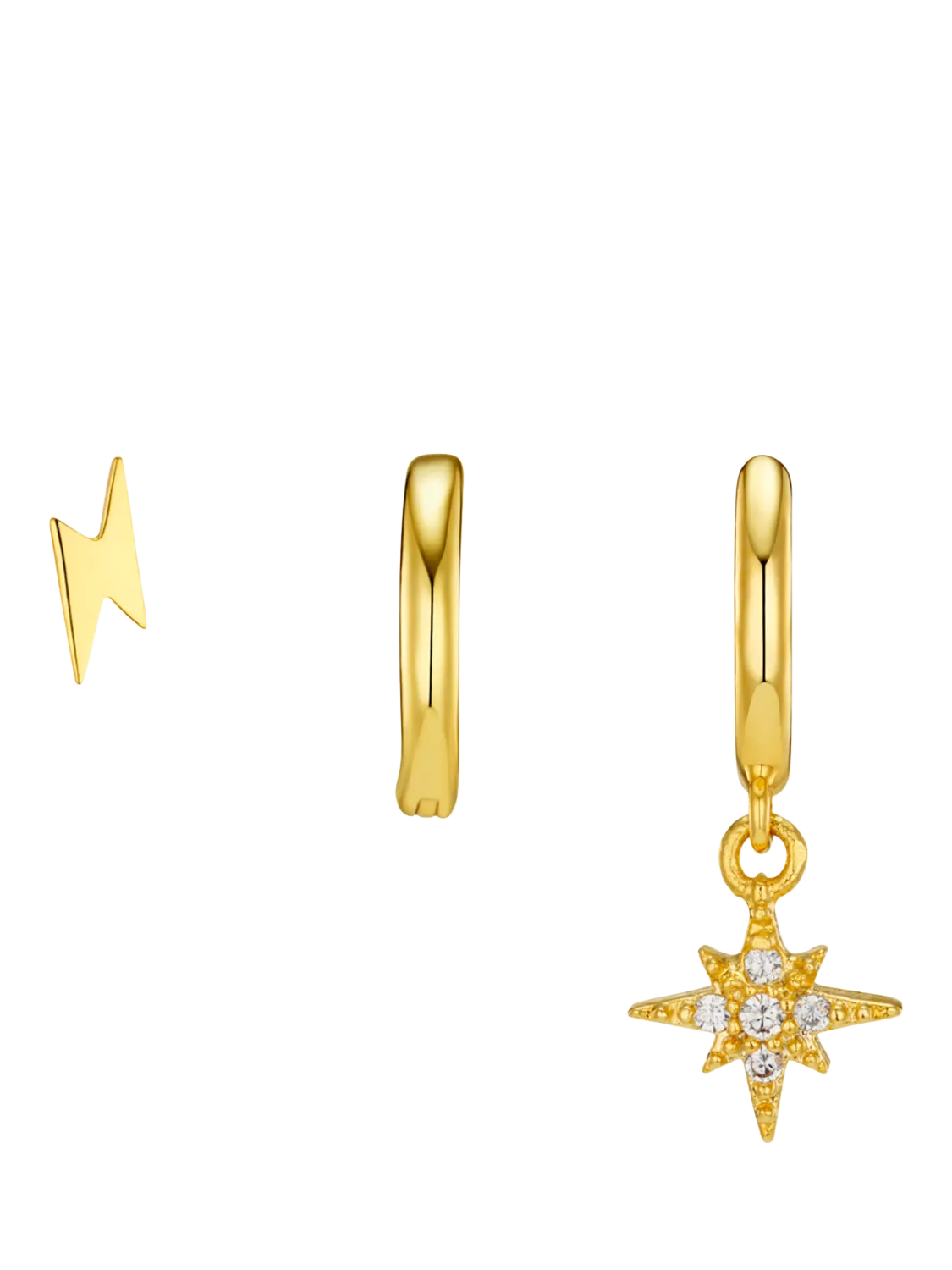 Orelia gold ear stacking set with crystal details, UK version