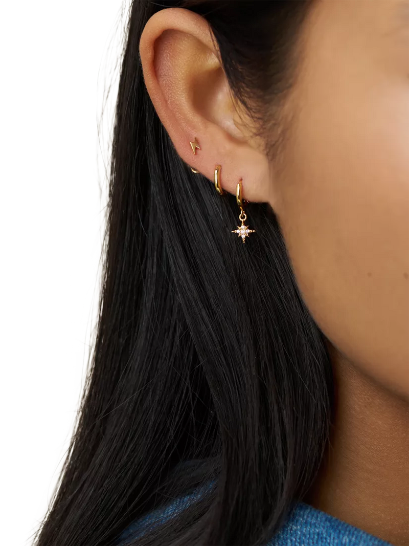 Orelia gold ear stacking set with crystal details, UK version