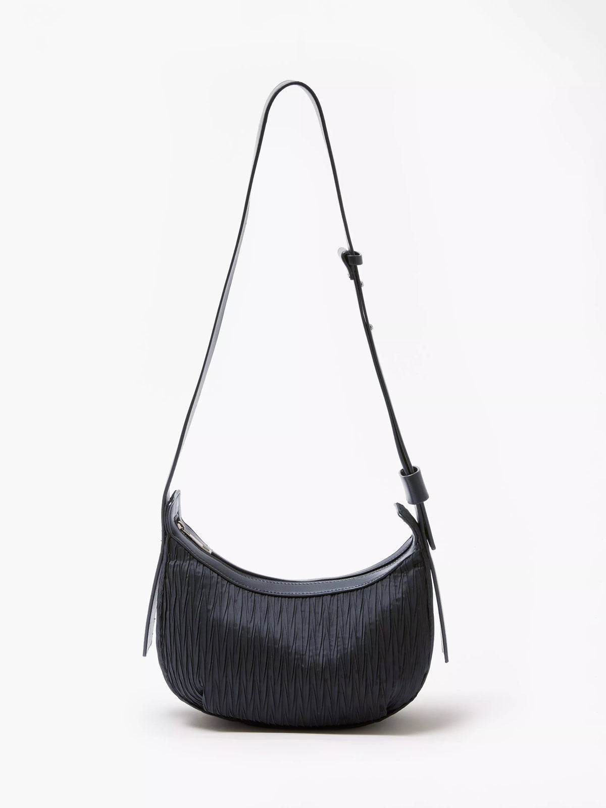 French Connection navy plisse crossbody bag, UK version