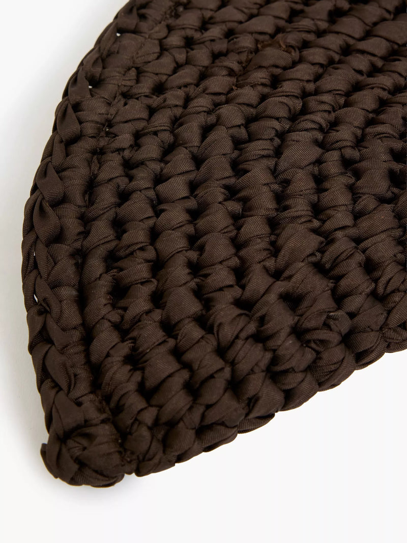 French Connection ribbon crochet clutch bag 18cm width - British product