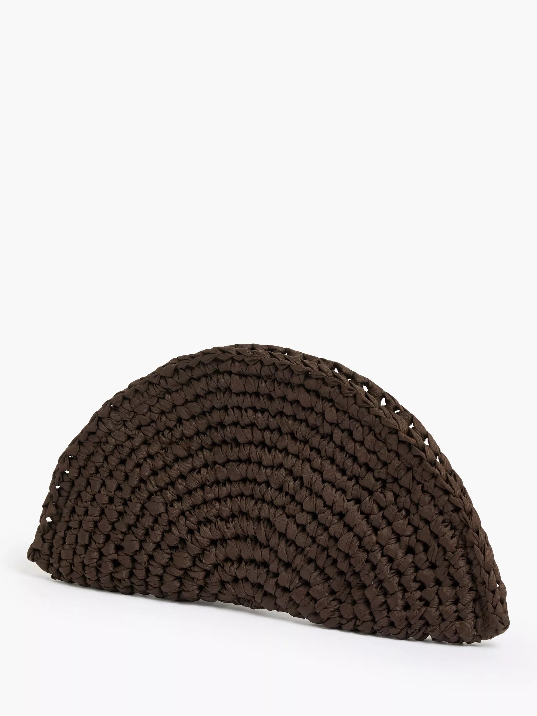 French Connection ribbon crochet clutch bag 18cm width - British product