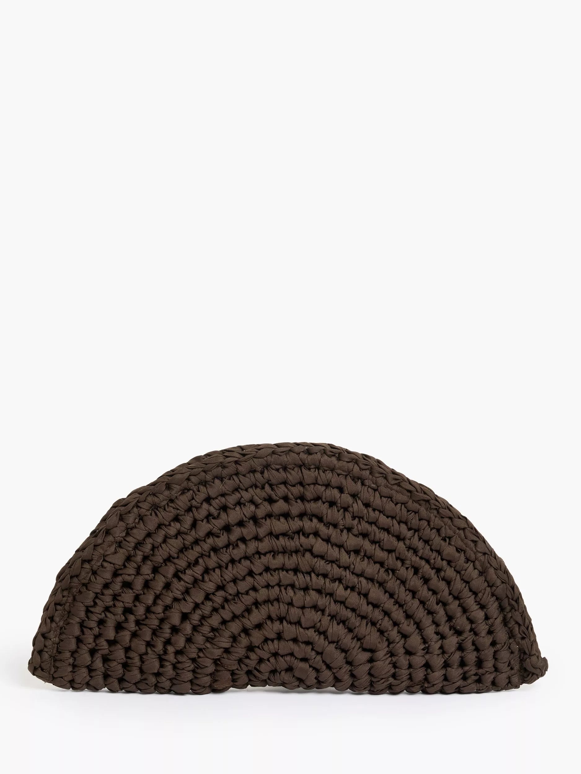 French Connection ribbon crochet clutch bag 18cm width - British product