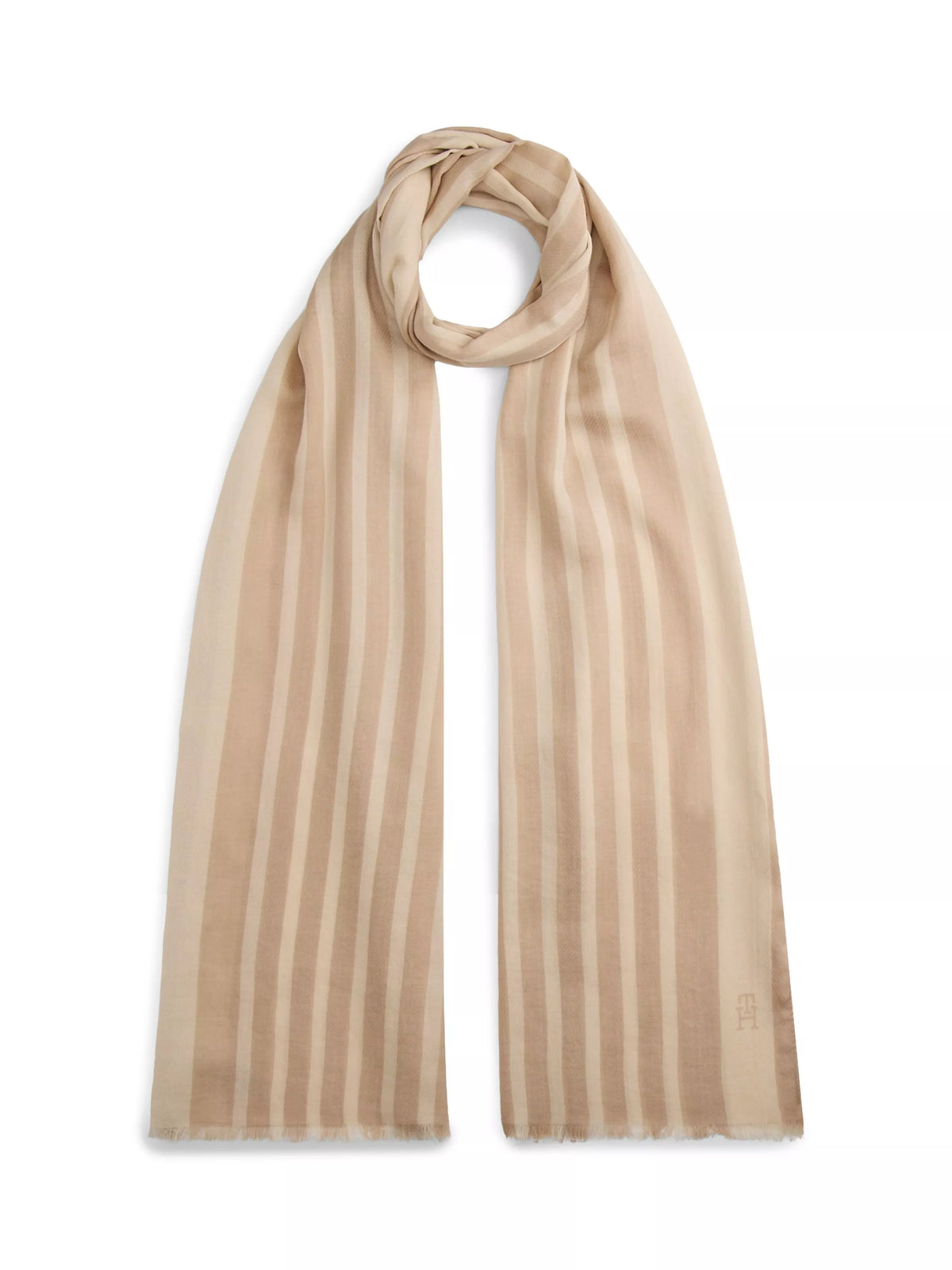 Tommy Hilfiger Elevated Logo Scarf natural beige - British product