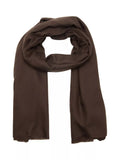 Mango scarf plain frayed trim 90x90cm - British product