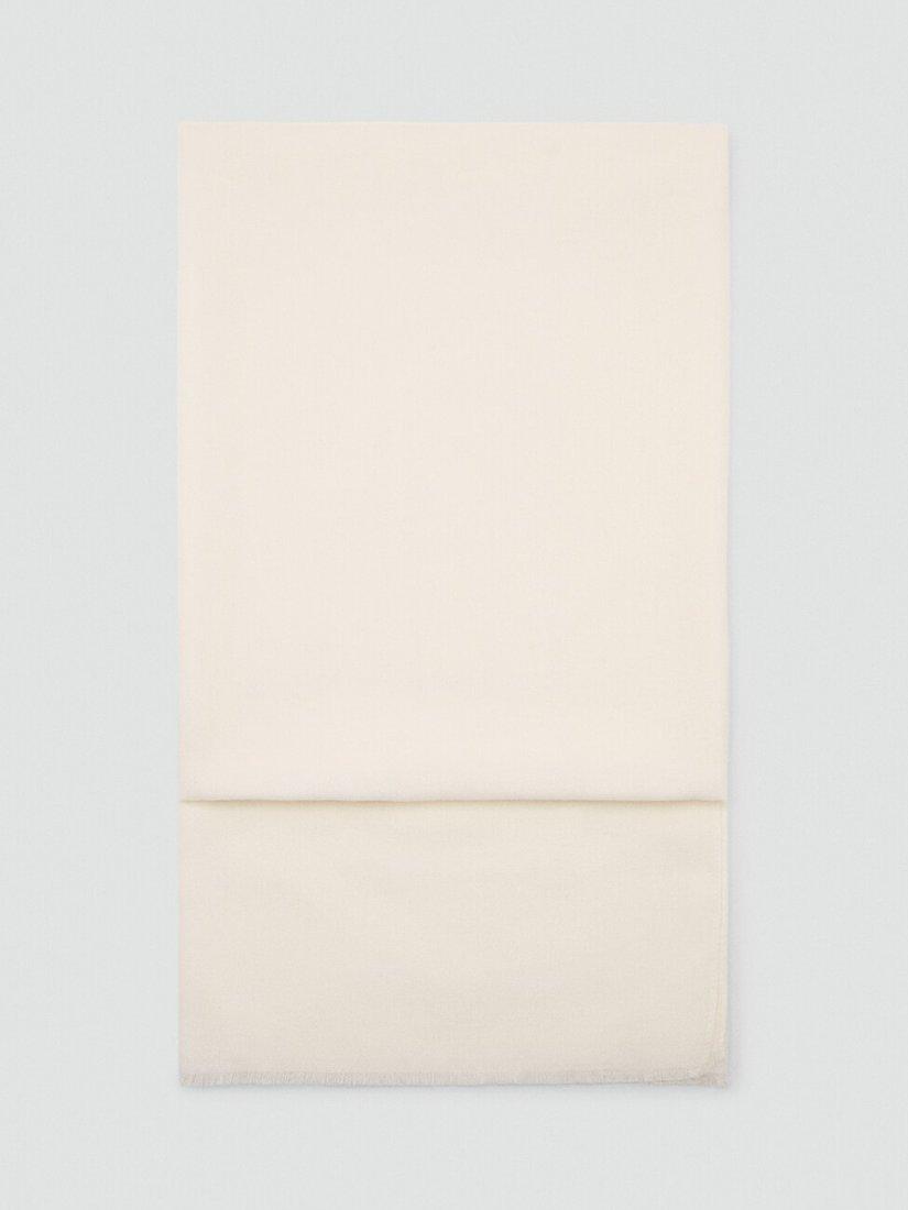 Mango scarf plain frayed trim 90x90cm - British product