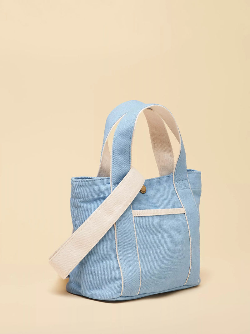 Joules canvas tote bag blue, imported from the UK