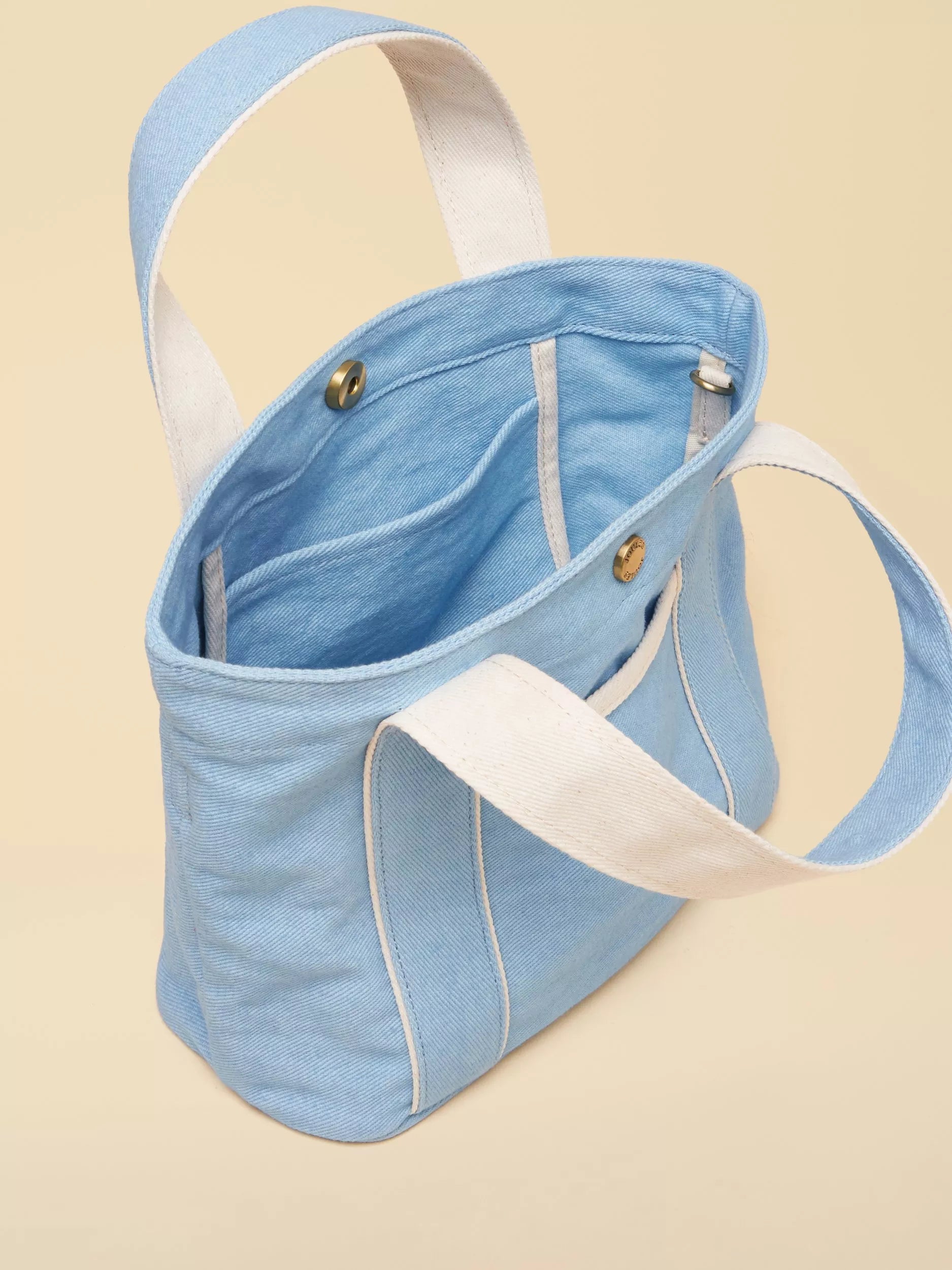 Joules canvas tote bag blue, imported from the UK
