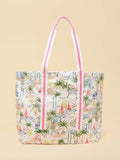 Joules palm print tote bag in multi (British brand)