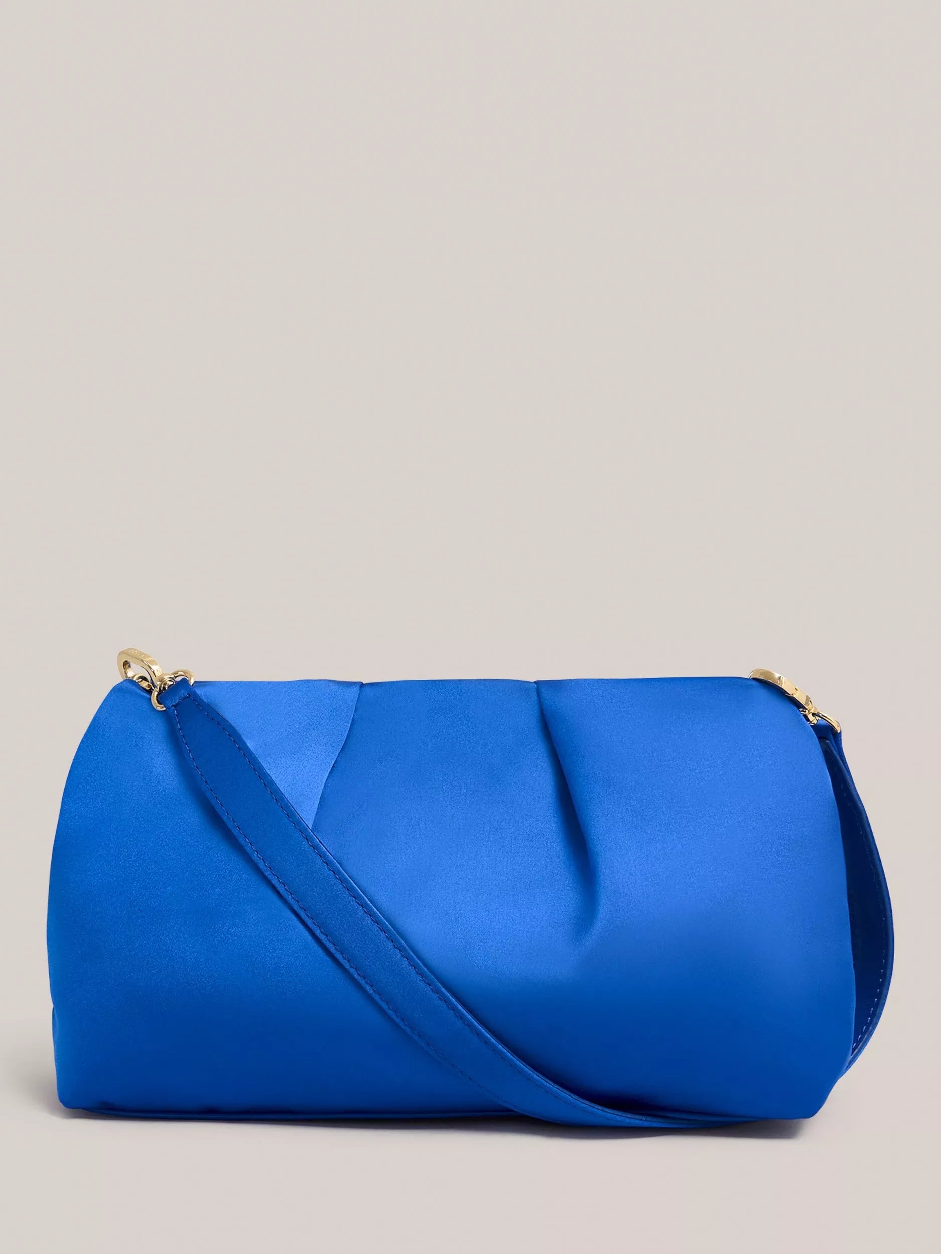 Hobbs Clifton satin clutch bag Azure, UK version