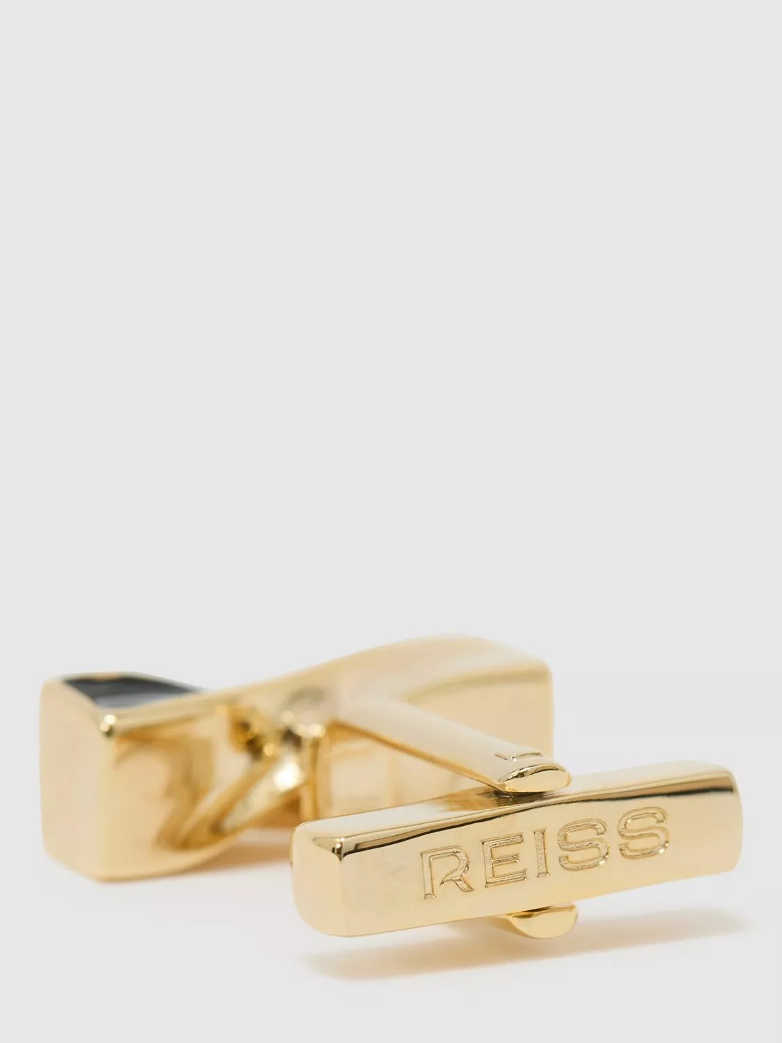 Reiss Carrick twisted bar cufflinks gold/black, UK version
