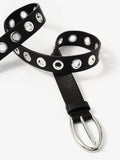 Mint Velvet leather eyelet belt black - British product