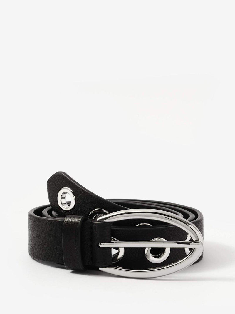 Mint Velvet leather eyelet belt black - British product