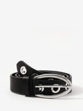 Mint Velvet leather eyelet belt black - British product