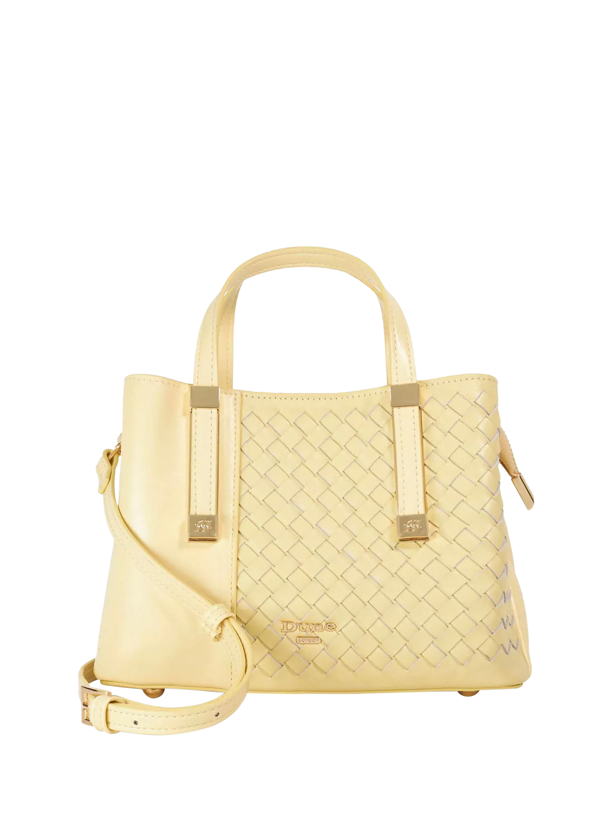 Dune London Dinkydorry textured tote bag lemon (British brand)