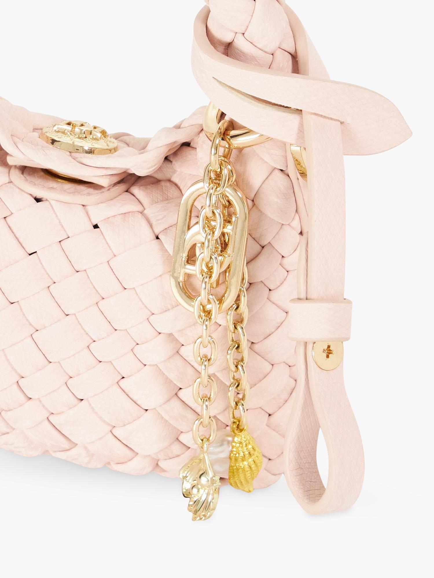 Dune London woven bag charm compact size, imported from the UK