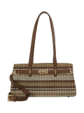 Dune London Depend Textured Panel Handbag, Brown