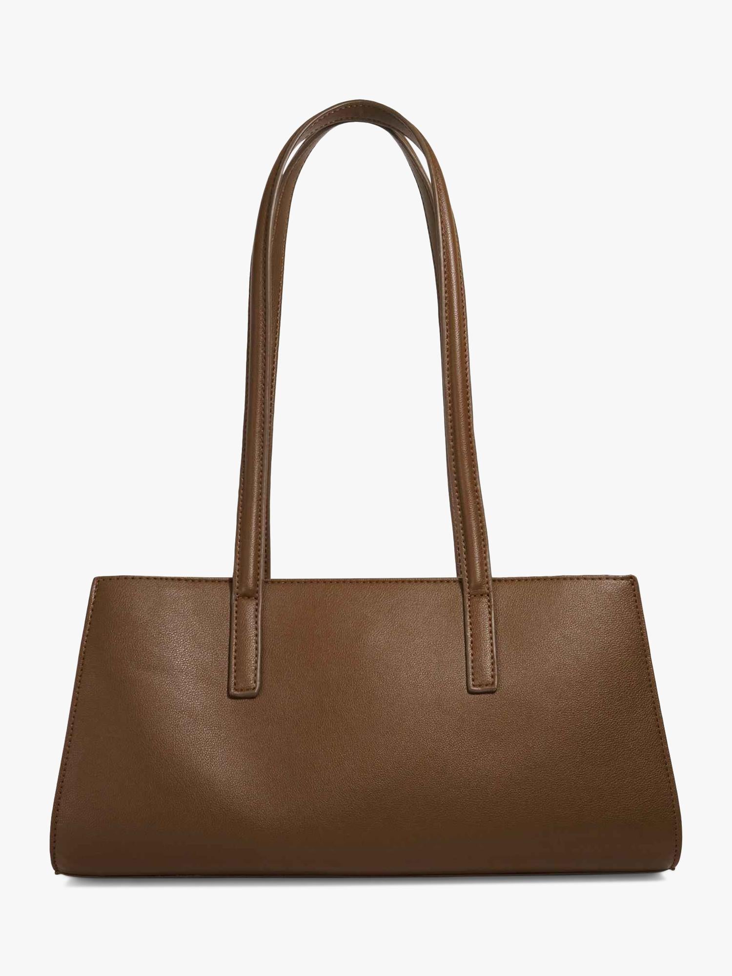 Dune London Depend textured panel handbag in brown, UK version