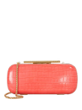 Dune London Body Chain Strap Clutch Bag, Coral