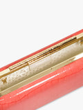 Dune London clutch bag coral with chain strap, imported from the UK