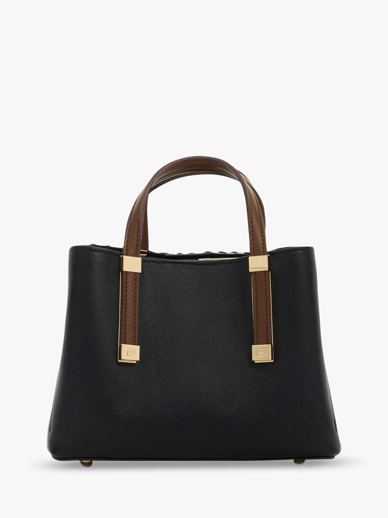 Dune London Dinkydorry textured handbag black white small (British brand)