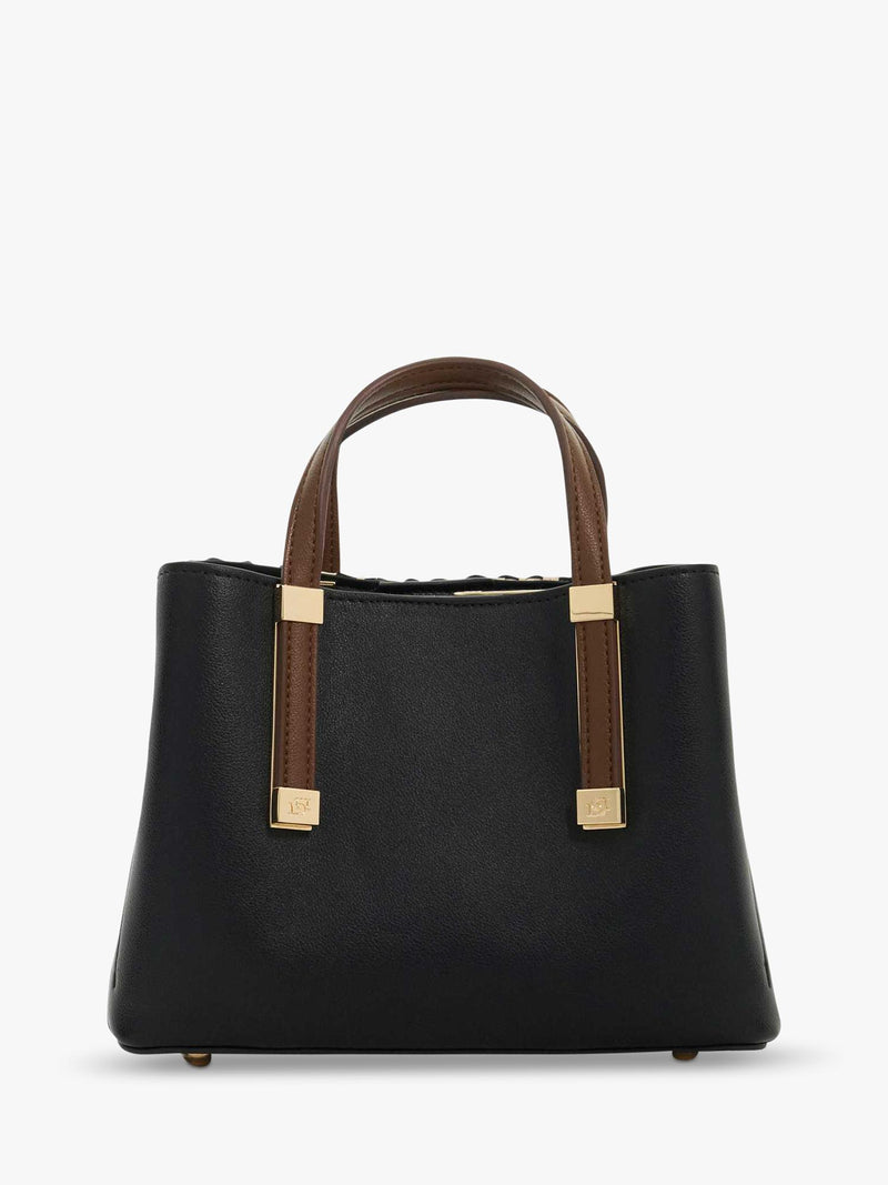 Dune London Dinkydorry textured handbag black white small (British brand)