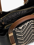 Dune London Dinkydorry textured handbag black white small (British brand)