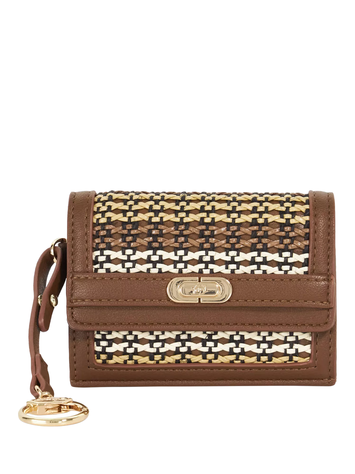 Dune London textured card holder brown, imported from the UK