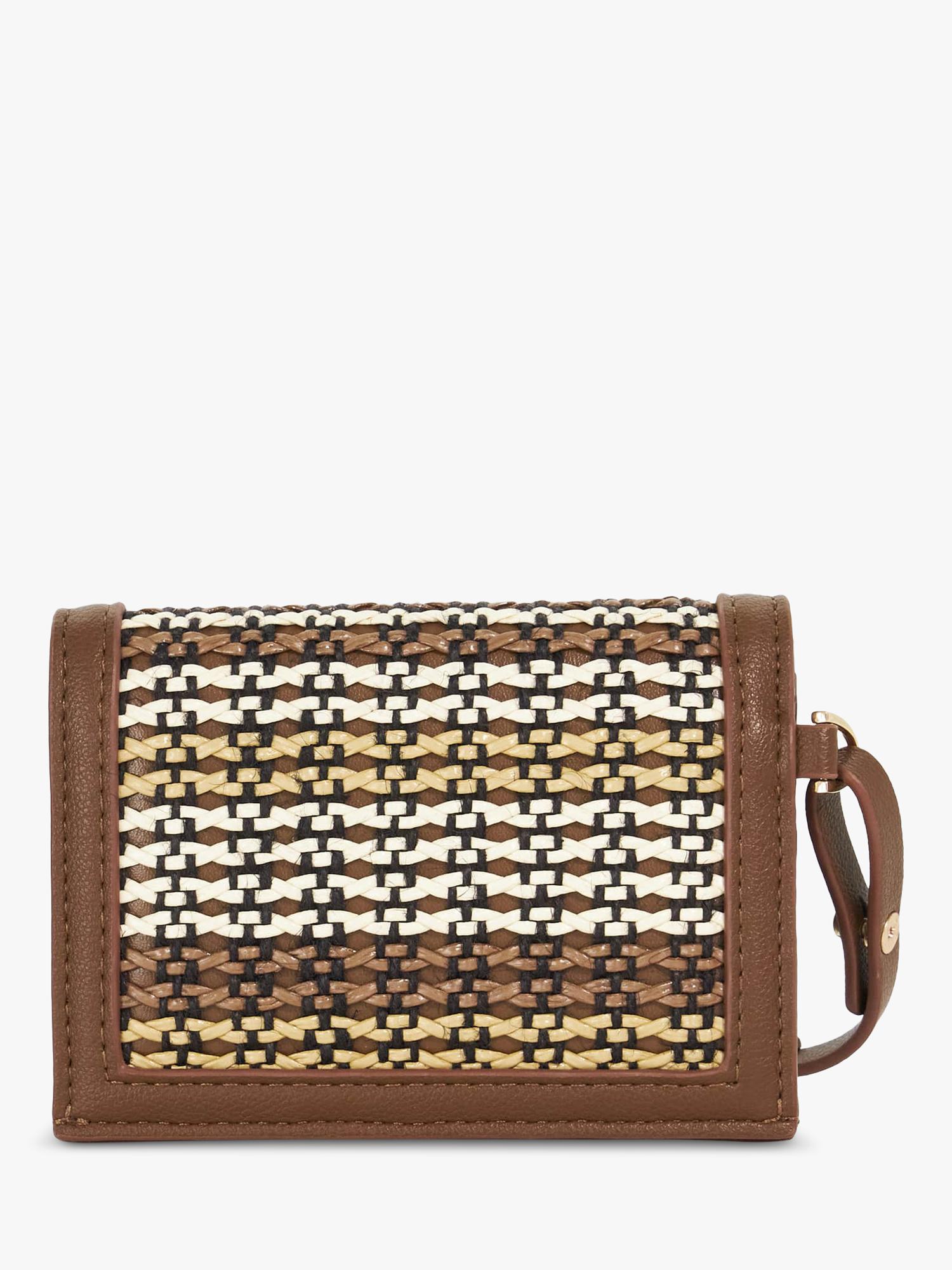 Dune London textured card holder brown, imported from the UK